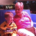 Gigi with Caleb on the PeopleMover